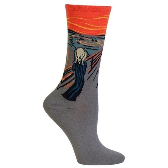 NWT Sock It To Me Mens Brown Orange The Sasquatch Scream Knee-High‎ Socks - Picture 1 of 4